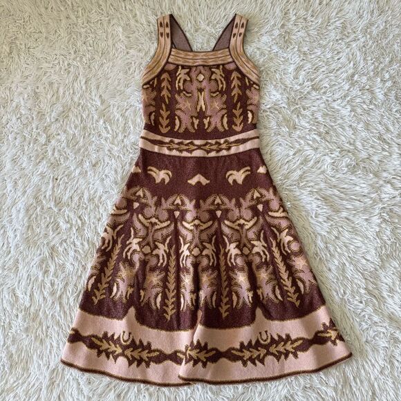 Missoni Metallic Knit Fit Flare Dress with Strappy Back Size IT 42 US S - Picture 6 of 7